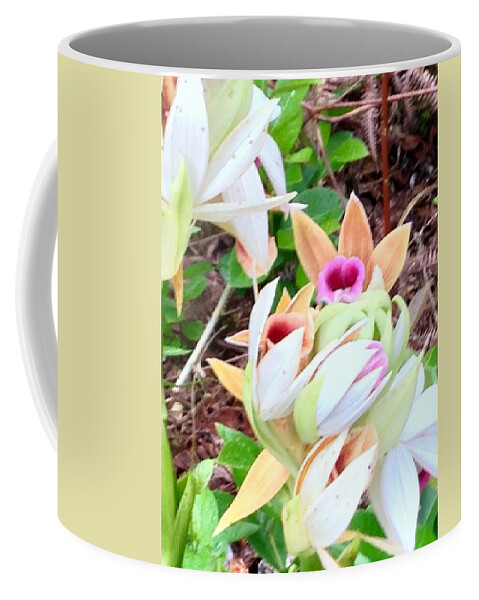 Wild Orchids Hawaii Flowers Of Aloha Coffee Mug featuring the photograph Wild Orchids in Pastel by Joalene Young