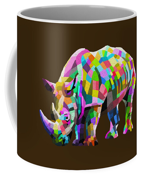 Nairobi Coffee Mug featuring the painting Wild Rainbow by Anthony Mwangi