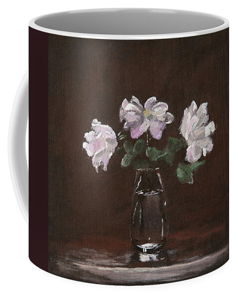 Rose Coffee Mug featuring the painting Wild Roses by Masha Batkova