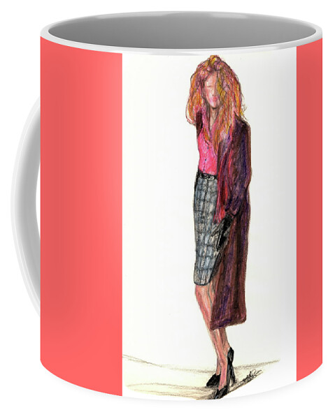 Girl Coffee Mug featuring the mixed media Wild Woman by Michelle Gilmore