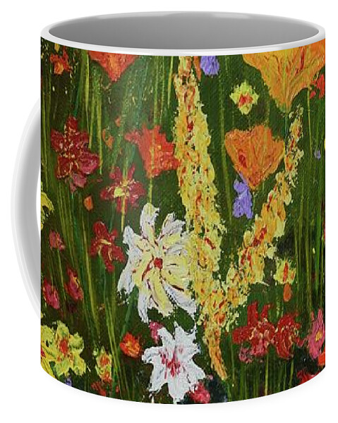 Barriestarkart Coffee Mug featuring the painting Wildflower Garden by Barrie Stark
