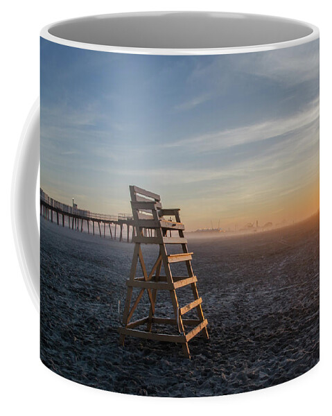 Wildwood Coffee Mug featuring the photograph Wildwood Crest Pier - Amazing Sunrise by Bill Cannon