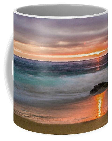 Beach Coffee Mug featuring the photograph Windansea Beach at Sunset by David Levin