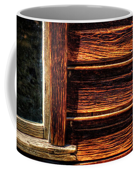 California Coffee Mug featuring the photograph Window and Plank Siding Detail by Roger Passman