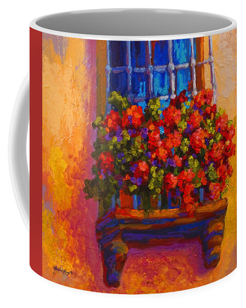 Poppies Coffee Mug featuring the painting Window Box by Marion Rose