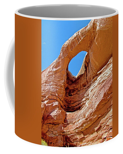 Window In Birthday Arch Off Highway 89 North Coffee Mug featuring the photograph Window in Birthday Arch off Highway 89 North, Utah by Ruth Hager