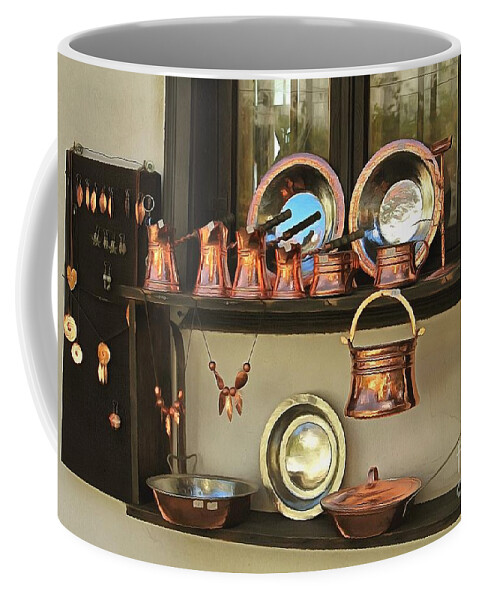 Window Coffee Mug featuring the photograph Window of a Gift Shop by Eva Lechner
