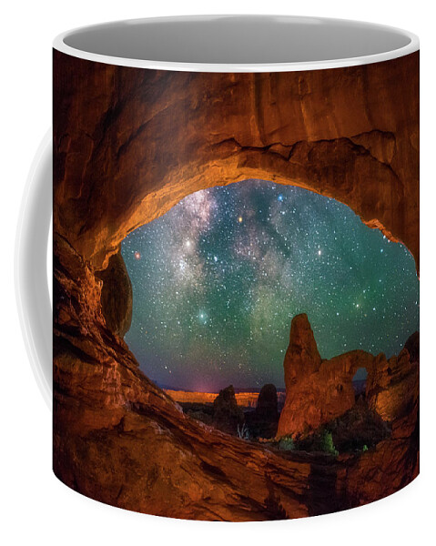 Night Sky Coffee Mug featuring the photograph Window to the Heavens by Darren White