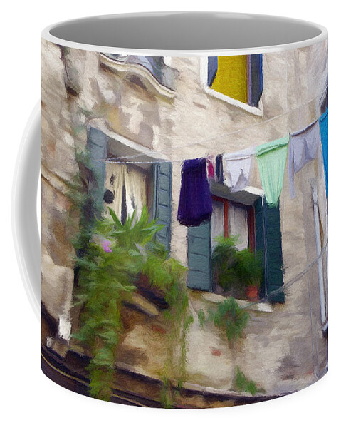 Window Coffee Mug featuring the painting Windows of Venice by Jeffrey Kolker