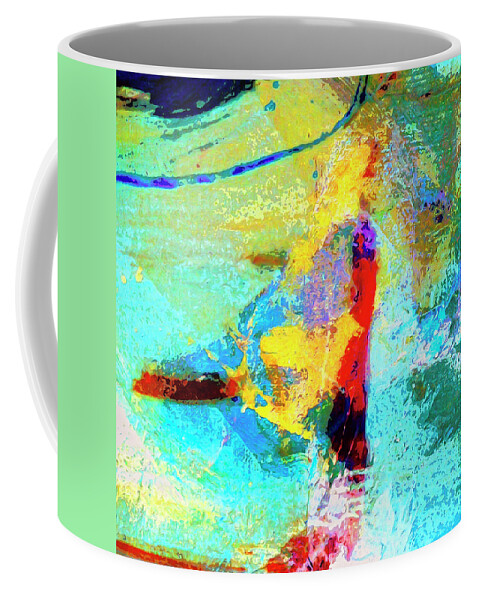 Abstract Coffee Mug featuring the painting Windsurfing by Dominic Piperata