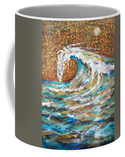 Wave Coffee Mug featuring the painting Windswept by Linda Olsen