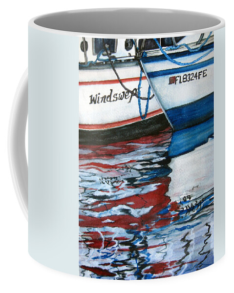 Reflections Coffee Mug featuring the painting Windswept Reflections SOLD by Lil Taylor