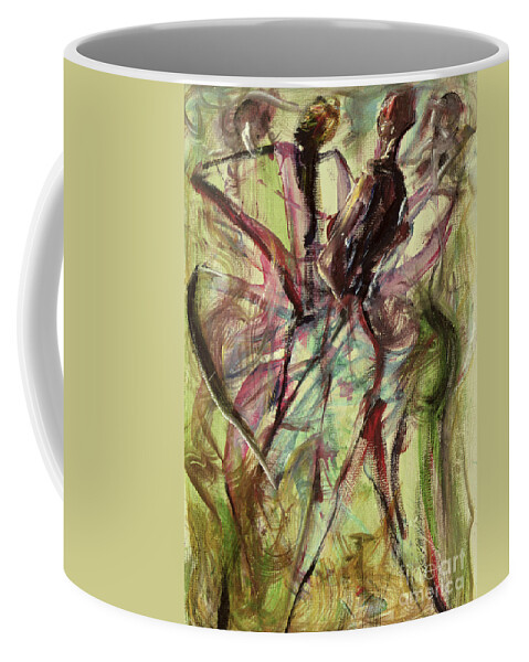 Female Coffee Mug featuring the painting Windy Day by Ikahl Beckford