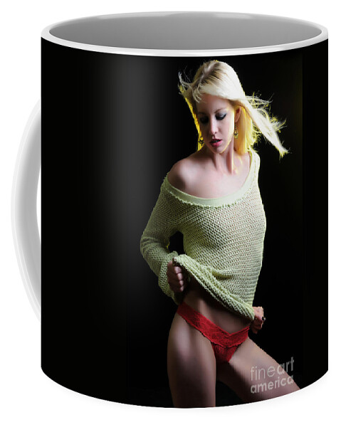 Boudoir Photographs Coffee Mug featuring the photograph Windy temptation by Robert WK Clark