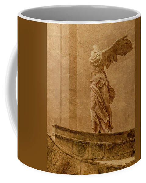 France Coffee Mug featuring the photograph Paris, France - Louvre - Winged Victory by Mark Forte