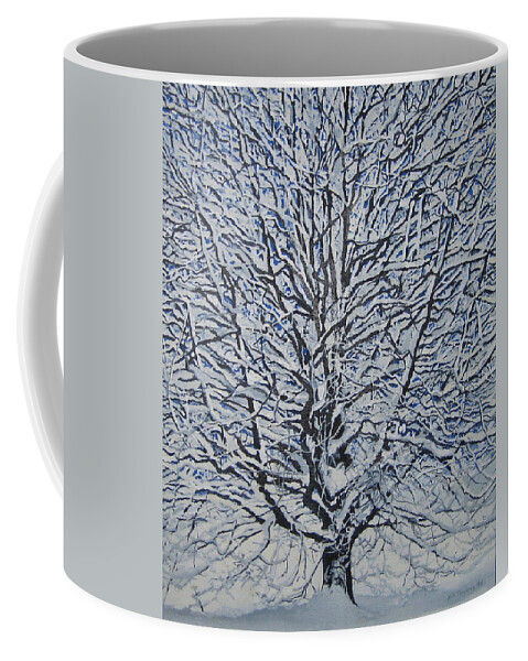 Winter Coffee Mug featuring the painting Winter '05 by Leah Tomaino
