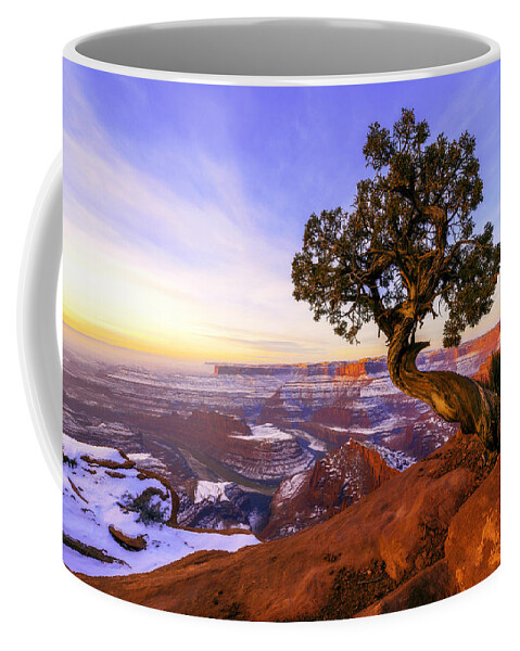 Winter At Dead Horse Coffee Mug featuring the photograph Winter at Dead Horse by Chad Dutson