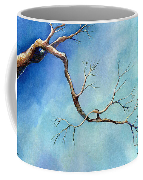 Oil Painting Coffee Mug featuring the painting Winter Branching by Catherine Twomey