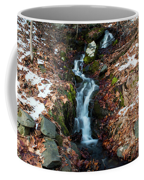 Waterfall Coffee Mug featuring the photograph Winter Falls at Franny Reese by Jeff Severson