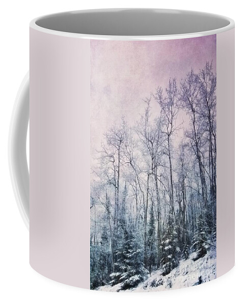 Forest Coffee Mug featuring the photograph Winter Forest by Priska Wettstein
