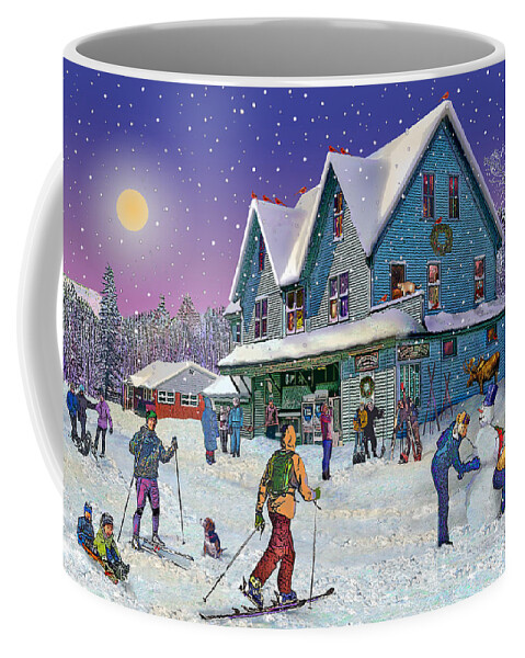 Winter Coffee Mug featuring the photograph Winter in Campton Village by Nancy Griswold