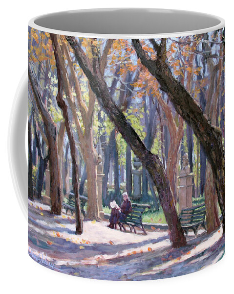Rome Coffee Mug featuring the painting Winter in Rome by L Diane Johnson