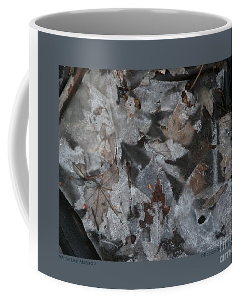 Abstract Coffee Mug featuring the photograph Winter Leaf Abstract-I by Patricia Overmoyer