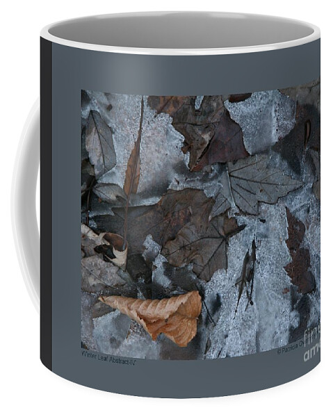 Abstract Coffee Mug featuring the photograph Winter Leaf Abstract-IV by Patricia Overmoyer