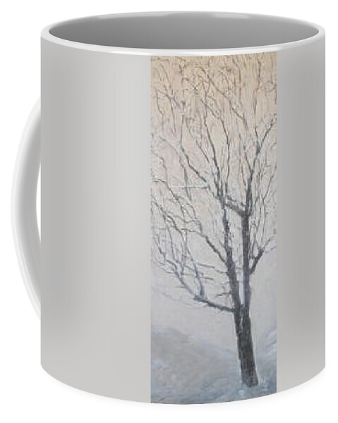 Tree Coffee Mug featuring the painting Winter by Leah Tomaino
