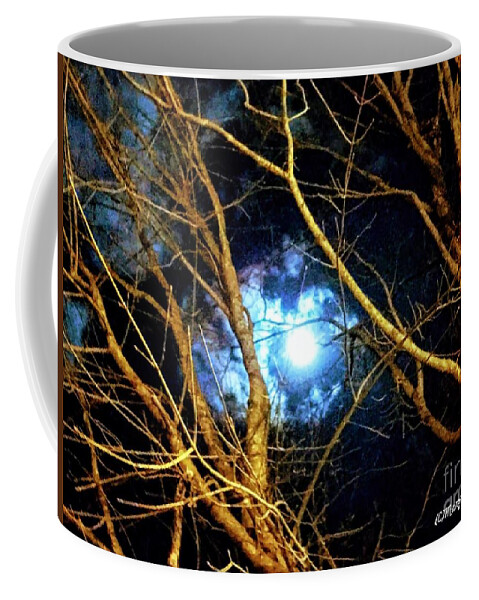 Photograph Coffee Mug featuring the photograph Winter Night Sky by MaryLee Parker