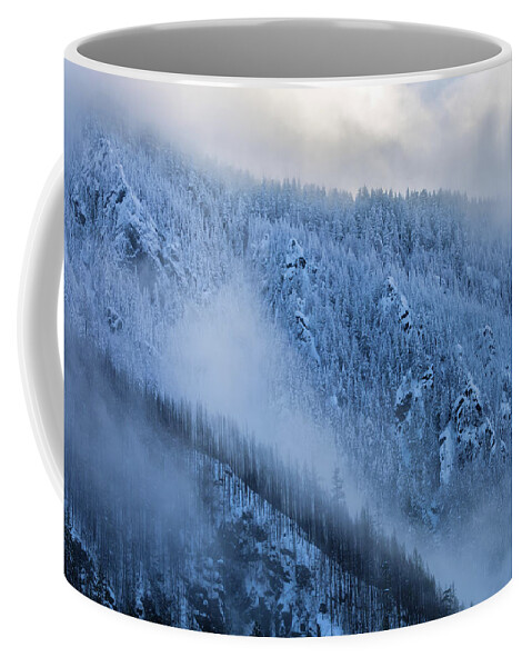 Landscape Coffee Mug featuring the photograph Winter On The Cascade by Jonathan Nguyen