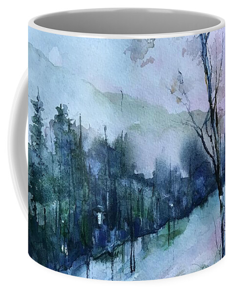 Winter Coffee Mug featuring the painting Winter Paradise by Robin Miller-Bookhout