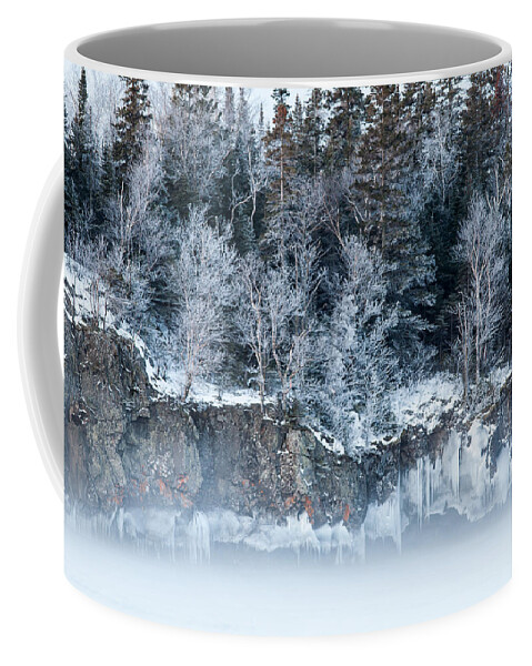 Lake Coffee Mug featuring the photograph Winter Shore by Rikk Flohr
