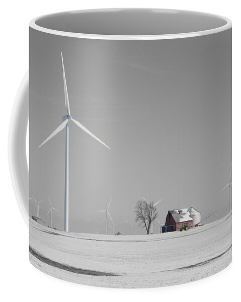 Winter Turbine Farm Coffee Mug featuring the photograph Winter Turbine Farm by Dylan Punke