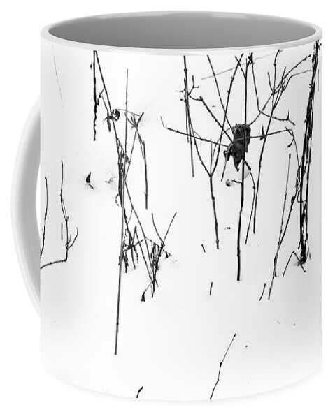 Twig Coffee Mug featuring the photograph Winter Twigs 2 High Contrast by Mary Bedy
