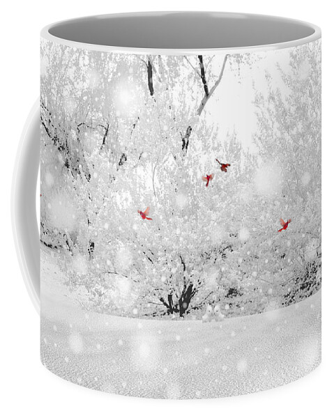 Winter Coffee Mug featuring the mixed media Winter, Winter by Kume Bryant