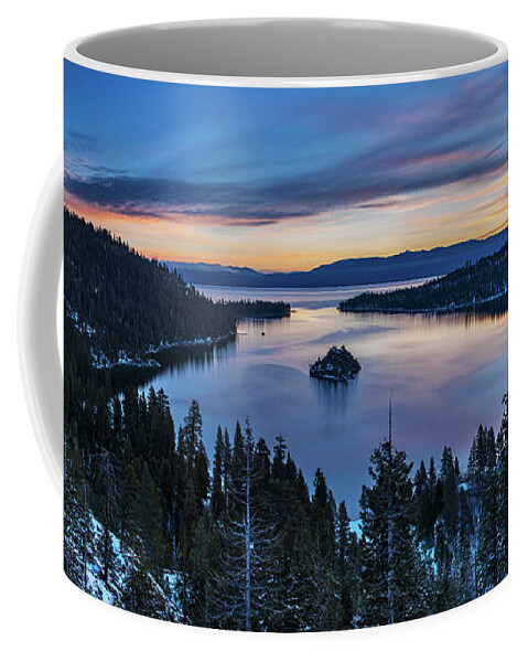 Panoramic Coffee Mug featuring the photograph Winters Awakening - Emerald Bay by Brad Scott by Brad Scott
