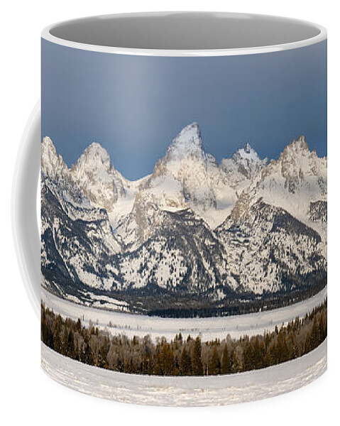 Grand Teton Coffee Mug featuring the photograph Winter's Majesty by Sandra Bronstein