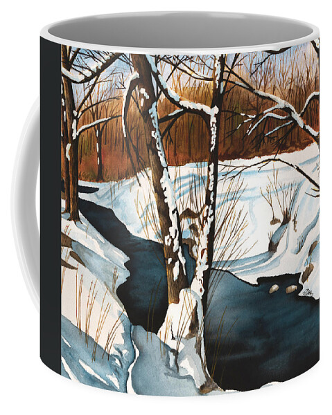 Winter Coffee Mug featuring the painting Winterscape by Vic Ritchey