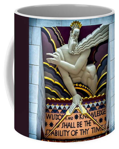 Rockefeller Center Coffee Mug featuring the photograph Wisdom and Knowledge by James Aiken