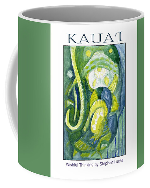 Island Art Coffee Mug featuring the painting Wishful Thinking Island Poster by Stephen Lucas