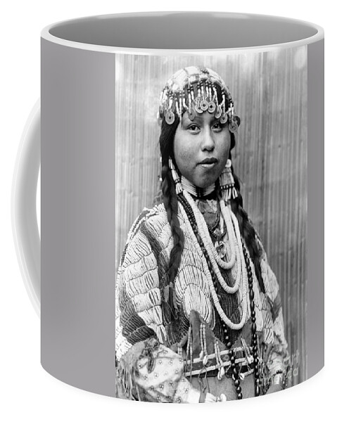 1910 Coffee Mug featuring the photograph WISHRAM BRIDE, c1910 by Granger