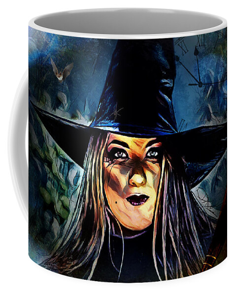 Witch Coffee Mug featuring the digital art Witchin' Hour by Pennie McCracken