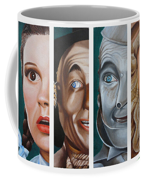 Wizard Of Oz Coffee Mug featuring the painting Wizard of Oz Set One by Vic Ritchey