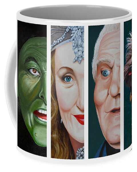 Wizard Of Oz Coffee Mug featuring the painting Wizard of Oz Set Two by Vic Ritchey