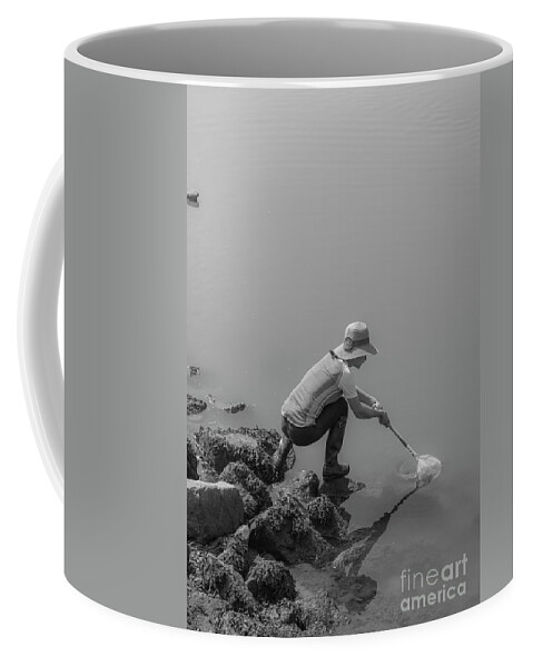 Natanson Coffee Mug featuring the photograph Woman Crabbing 2 by Steven Natanson