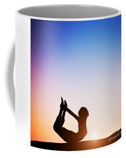 Yoga pose Two-Tone coffee mug | Zazzle