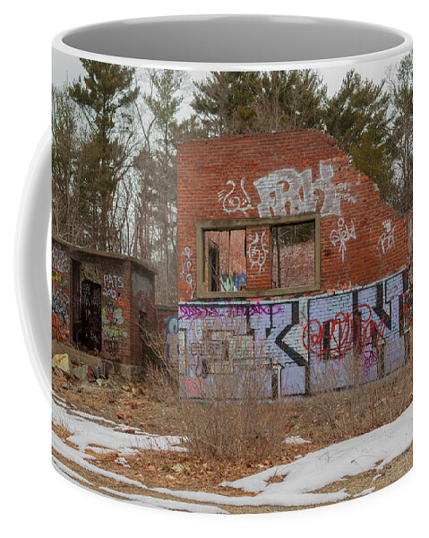 Wompatuck State Park Coffee Mug featuring the photograph Wompatuck Abandoned Buildings by Brian MacLean