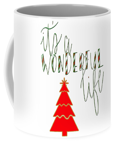 Christmas Coffee Mug featuring the digital art Wonderful Life by Judy Hall-Folde
