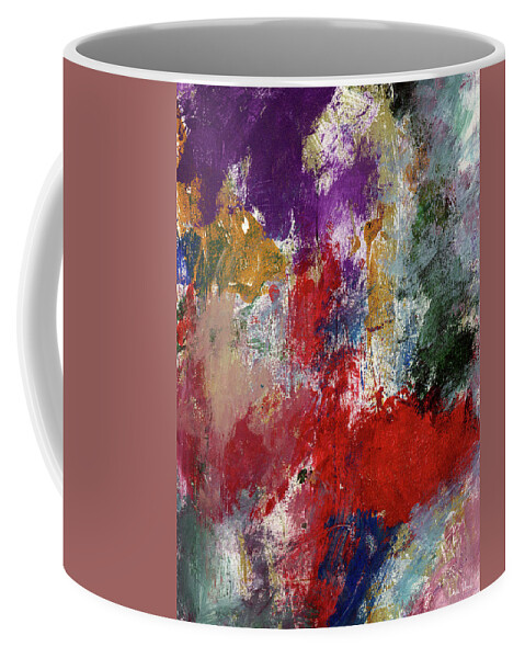 Abstract Coffee Mug featuring the painting Wonderland 3- Art by Linda Woods by Linda Woods